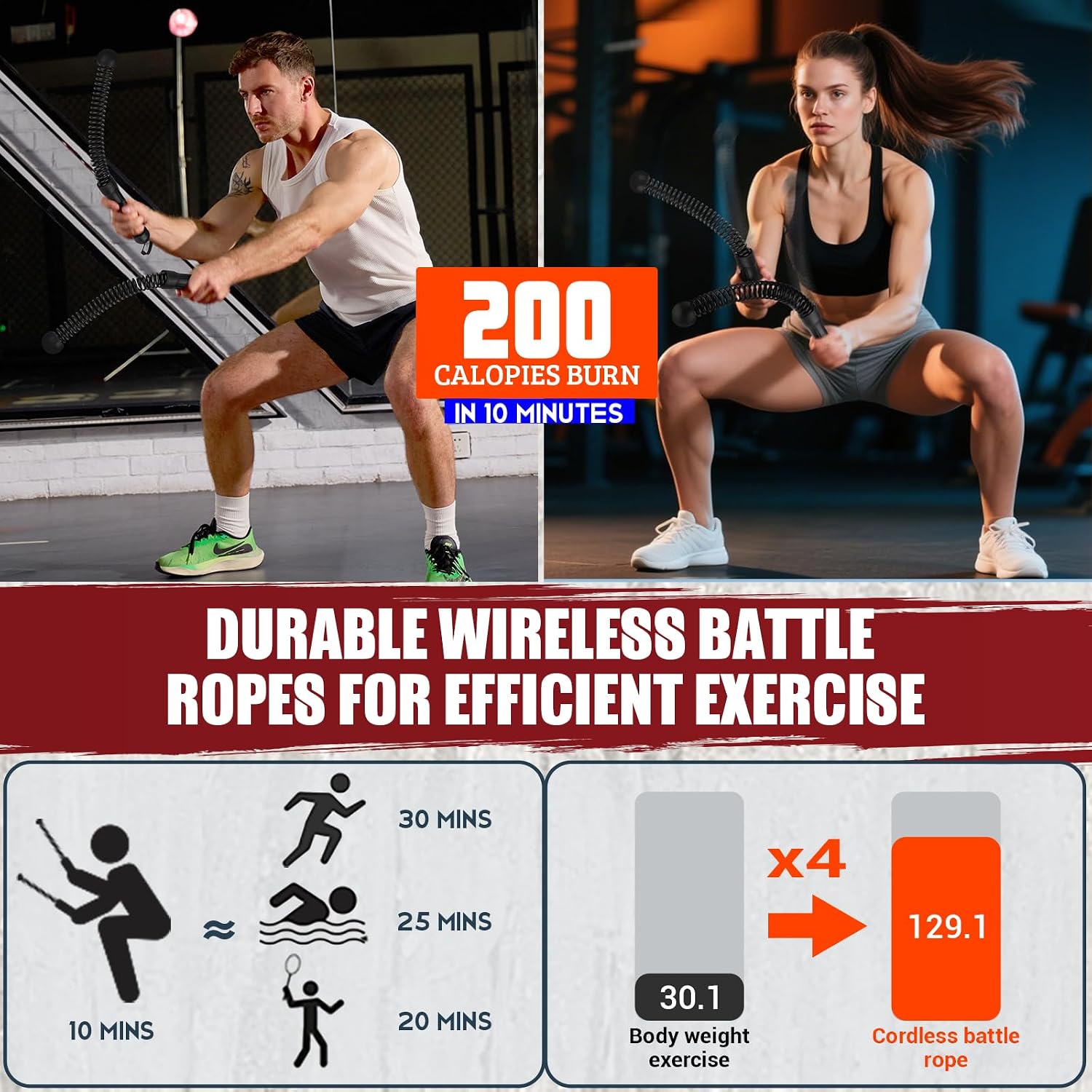 Cordless Battle Rope for Home Gym