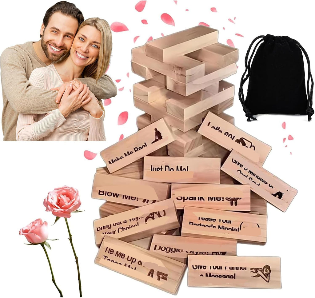 Lust Tower,48Pcs Super Naughty Block Tower Game