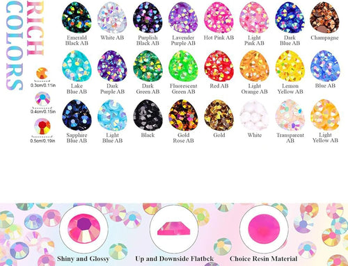 40 Colors Resin Jelly Rhinestones for Bedazzling