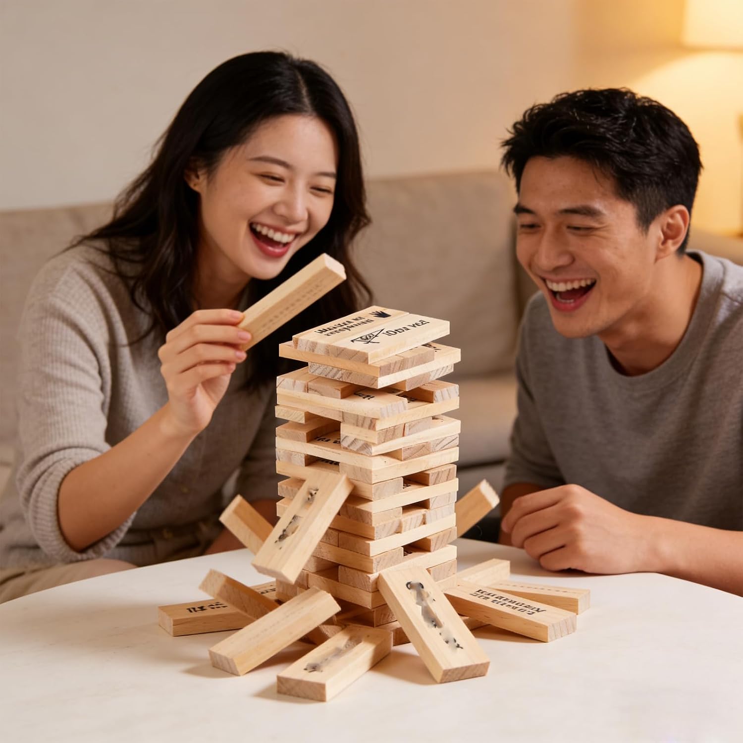 Lust Tower,48Pcs Super Naughty Block Tower Game
