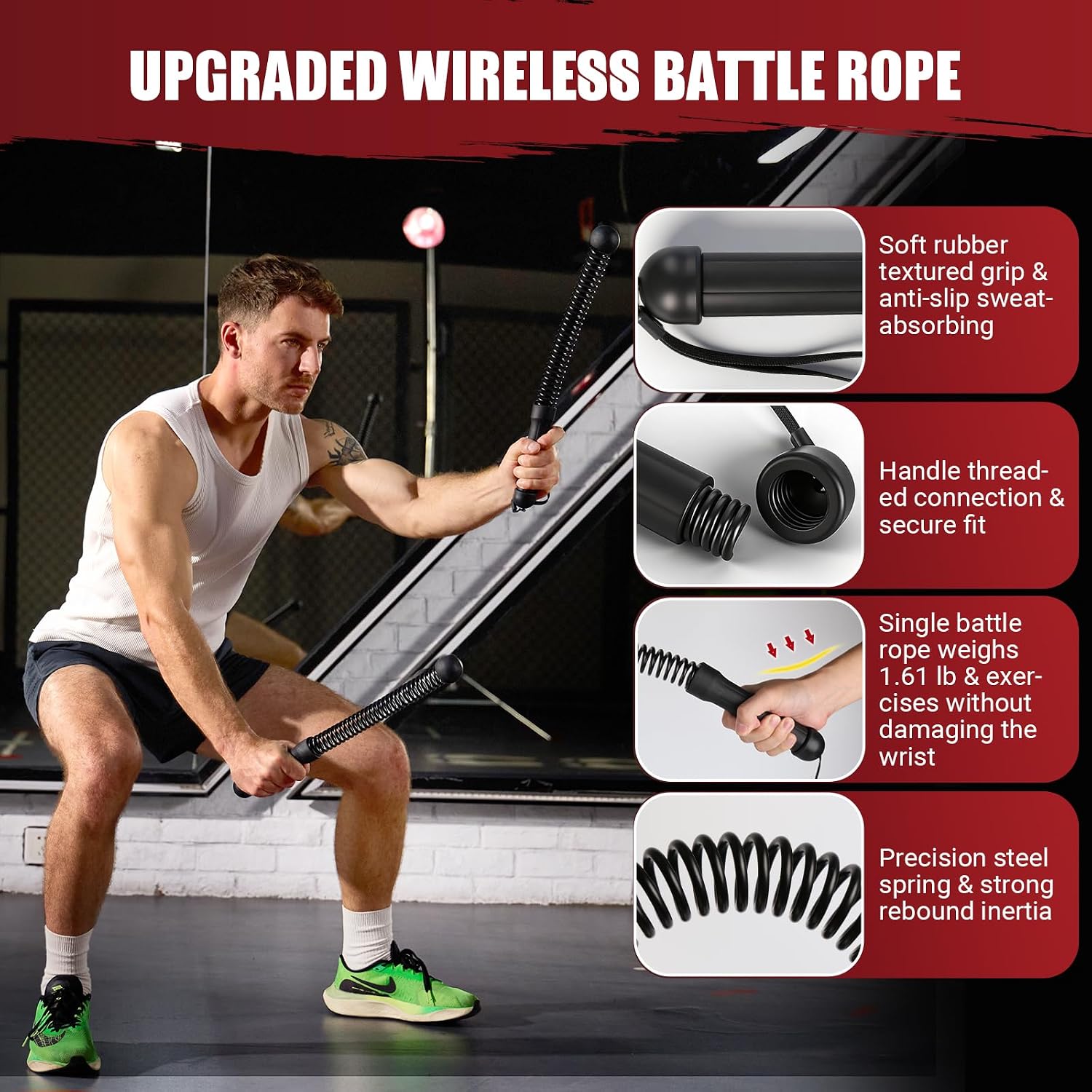 Cordless Battle Rope for Home Gym