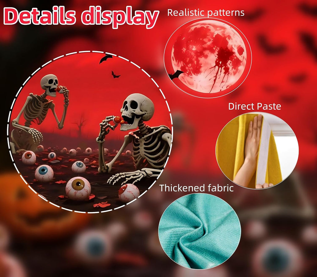 7 × 16 Ft Halloween Garage Banner, Halloween Garage Wall Decorations,