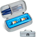 Insulin Vial Cooler Travel Case TSA Approved 300g Reusable Ice Brick Insulin Pen Case Holds 2 Pens and 2 Vials Long Lasting Medicine Cooler for Travel Camping and Outdoor Activities (Black))