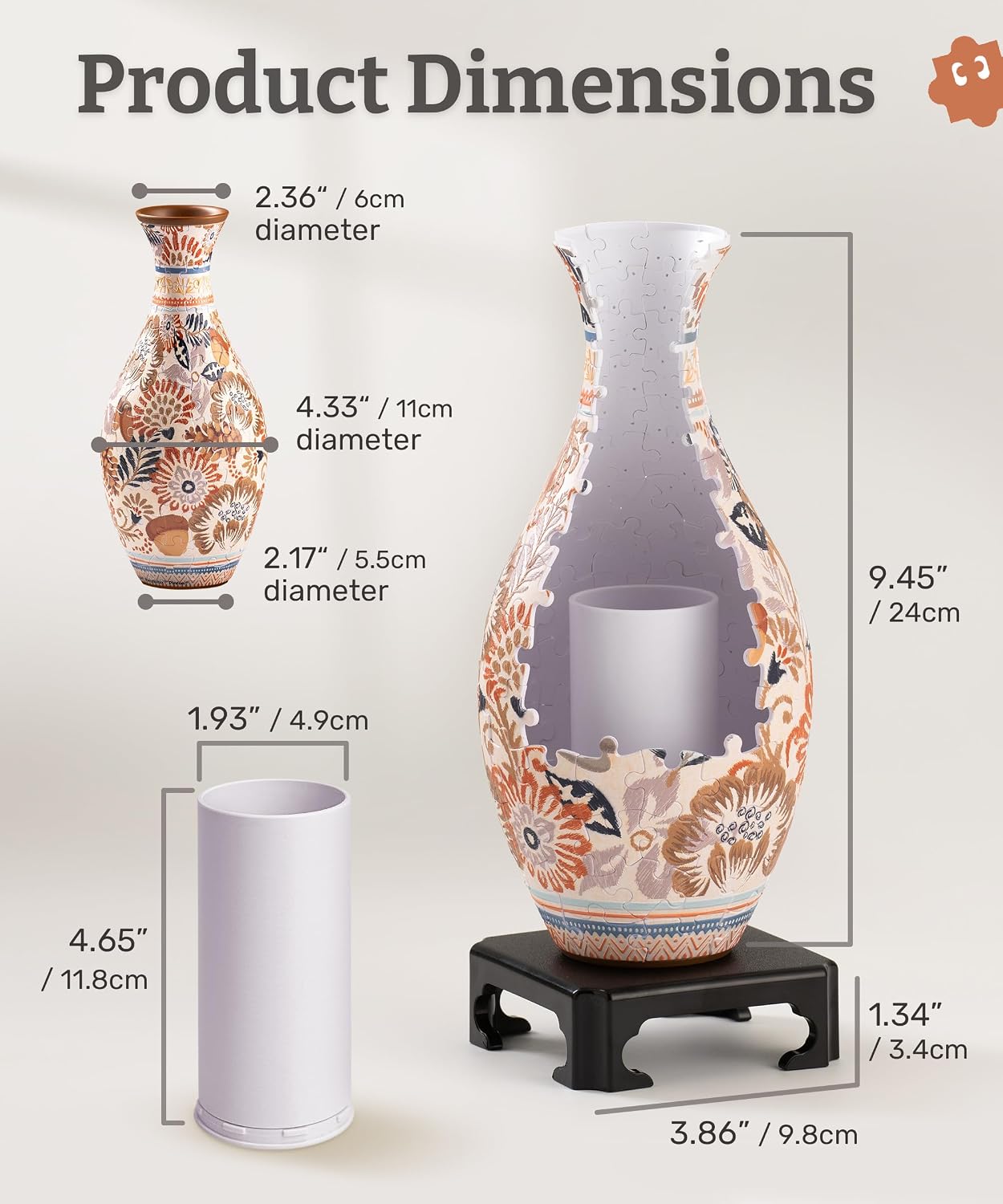 3D Puzzle Vase for Adults to Flower Arrangement