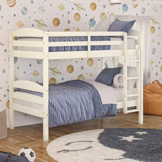 Better Homes & Gardens Leighton Solid Wood Twin-over-Twin Convertible Bunk Bed