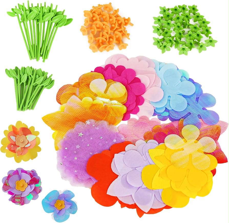 windpaint DIY Fabric Flower Bouquets Toys Accessories, DIY Craft Kits Flowers Accessories for